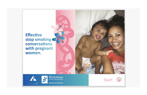 Waitemata Health Excellence Awards Finalist - Developing an online training for Health Professionals to encourage Effective Stop Smoking Conversations with pregnant women